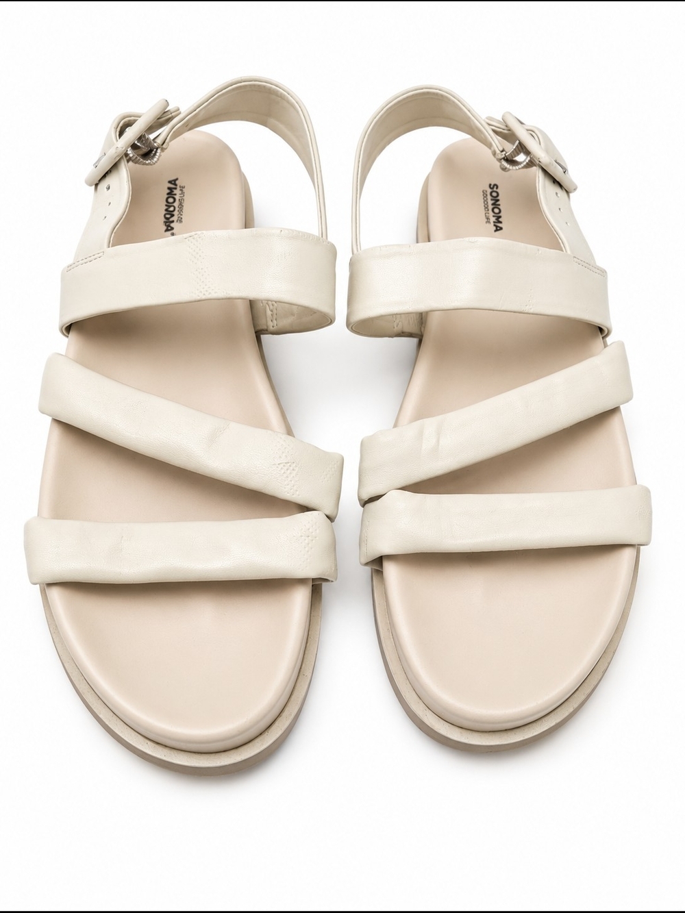 Sonoma Ivory Triple-Strap Women’s Sandals